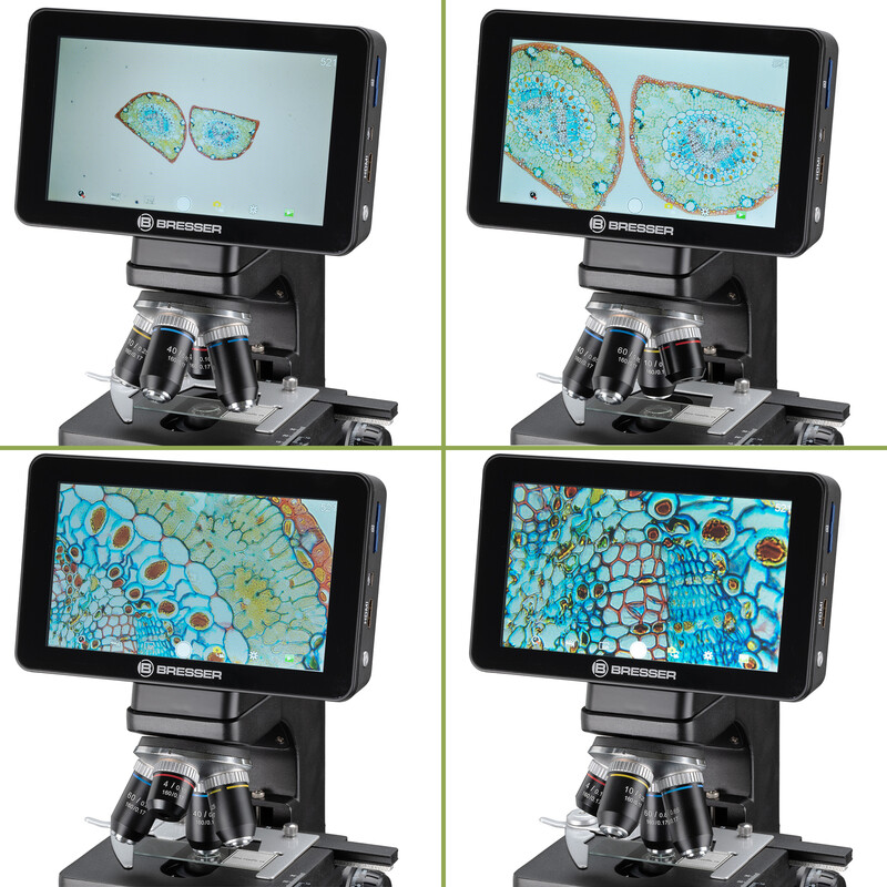 Bresser Researcher LCD Microscope, screen, 40x-600x, DL, LED, 16MP