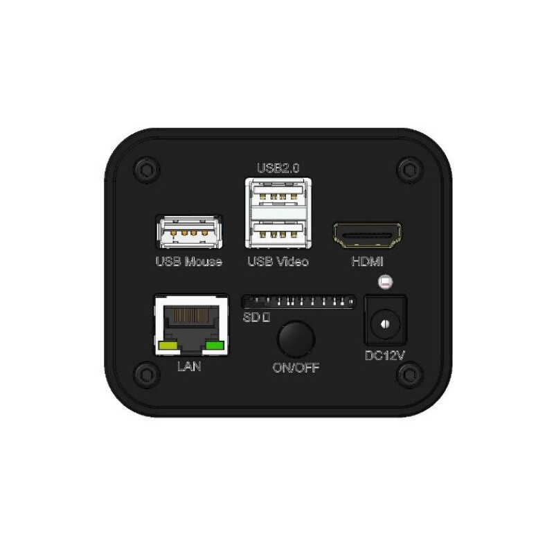 Caméra Optika C-HUB4K, couleur, CMOS, 1/1,8 pouce, 2,0x2,0 µm, 30 images/seconde, 4K/USB/HDMI, 8 Mp