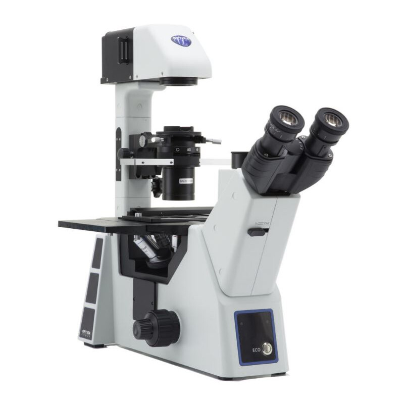 Microscope inversé Optika IM-5, trino, invers, 10x24mm, LED 8W w.o. objectives