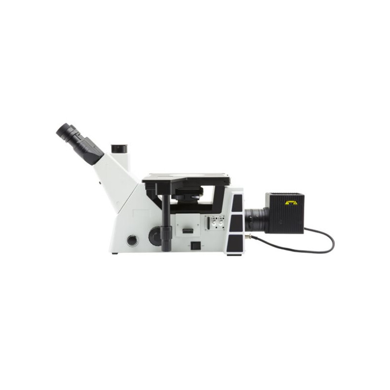 Microscope inversé Optika IM-5MET, MET trino, invers, 10x24mm,  AL, Halogen,  12V/100W w.o. objectives