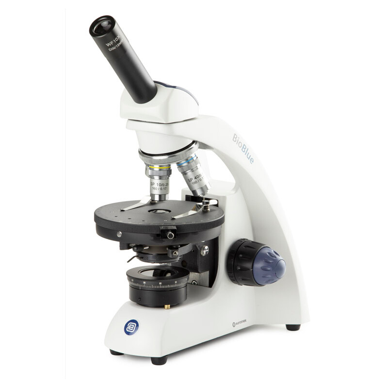 Euromex BioBlue microscope, BB.4220-P-HLED, mono, DIN, 40x-400x, 10x/18, LED, 1W