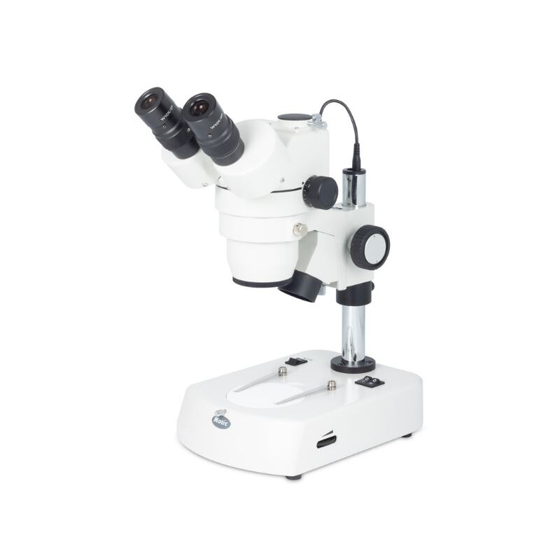 Motic Stereo zoom microscope SMZ143-N2LED, trino, 10x/20, Al/Dl, LED 3W