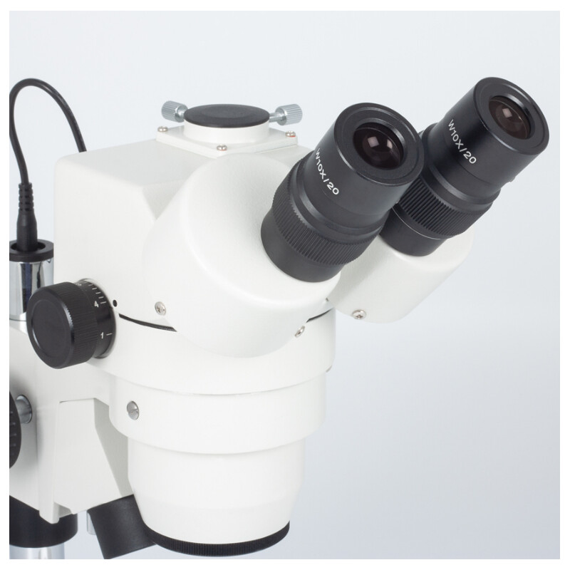 Microscope stéréo zoom Motic SMZ143-N2LED, trino, 10x/20, Al/Dl, LED 3W