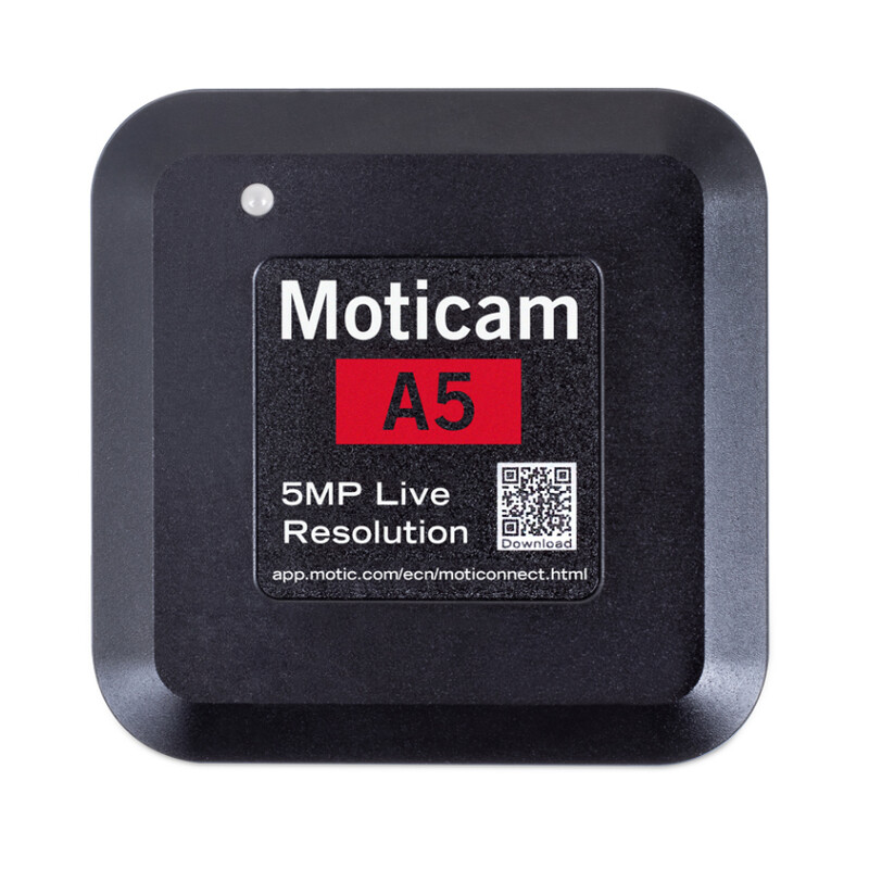 Motic Camera A5, colour, sCMOS, 1/2.8", 2µm, 30fps, 5MP, USB 2.0