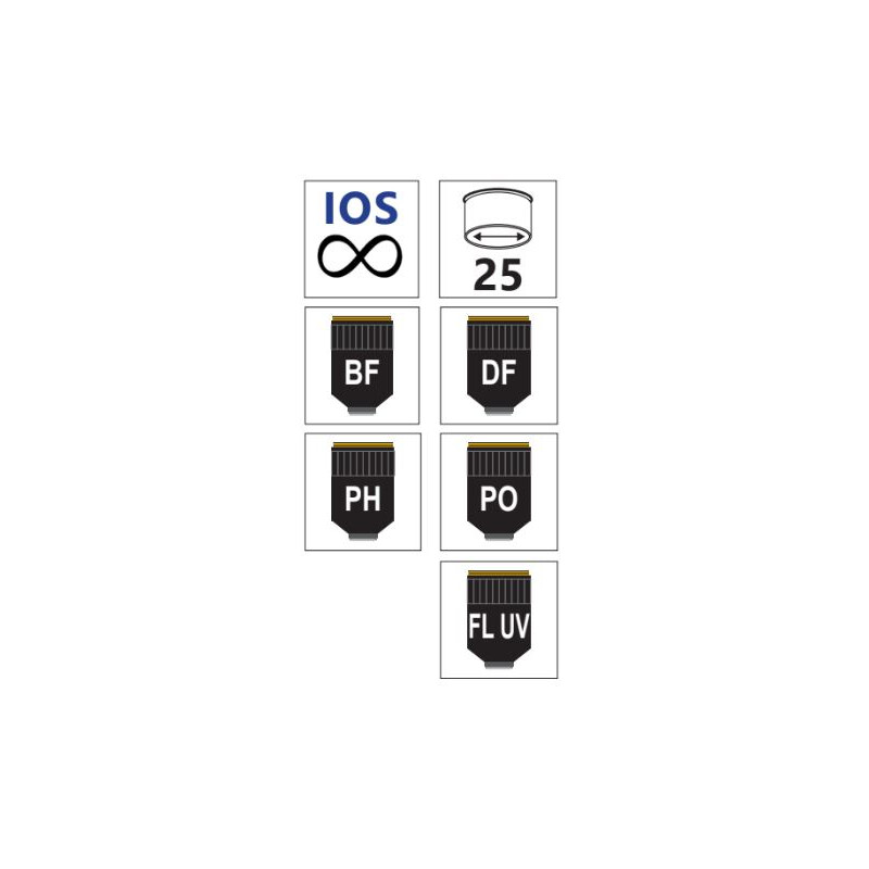 Optika objetivo IOS U-PLAN F (Semi-Apo) PH 40x/0.6, M-1323