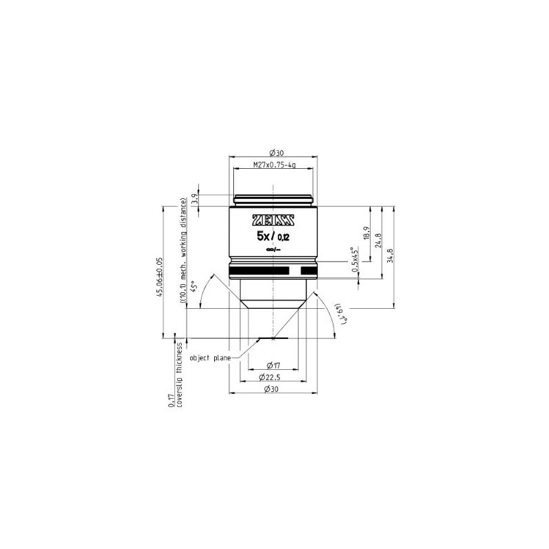 ZEISS Objective A-Plan 5x/0,12 M27