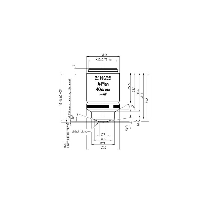 Objectif ZEISS A-Plan 40x/0,65 M27