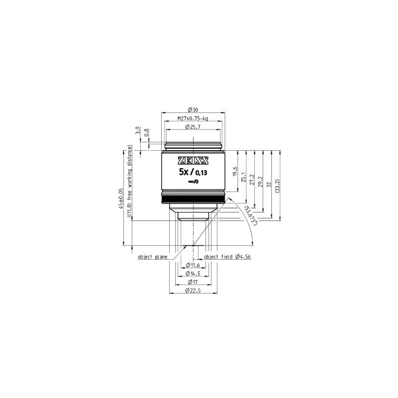 ZEISS Obiettivo Objektiv EC Epiplan 5x/0,13 M27