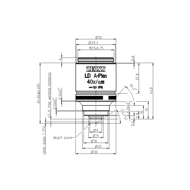 ZEISS Objectief Objektiv LD A-Plan 40x/0,55 wd=2,3mm