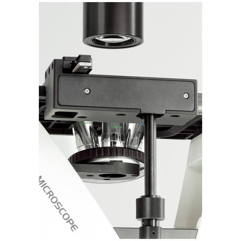 Kern Inverted microscope OCM 168, FL, PH, trino, Abbe-N.A.-0,3-Kondensor fix, 10x-40x, 5W LED, Al/Dl