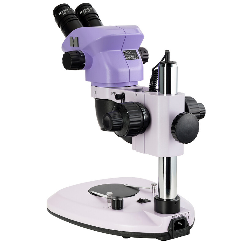 Stereo microscope 8B 6.5x-55x bino Greenough 3W LED