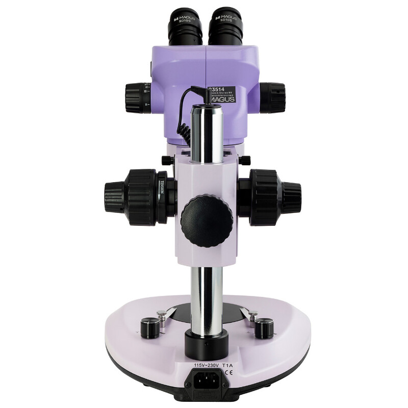 Stereo microscope 8B 6.5x-55x bino Greenough 3W LED