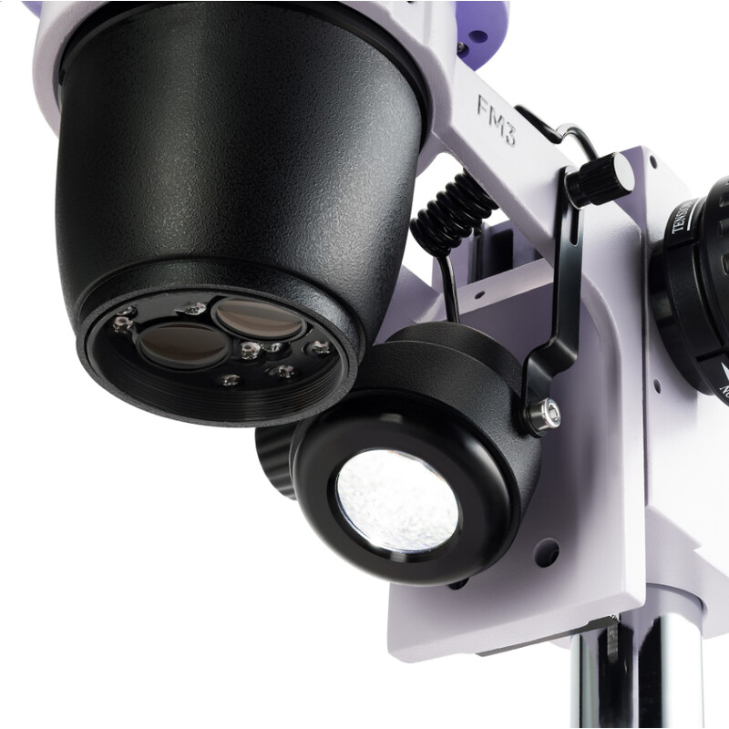 Microscope stéréoscopique 8B 6.5x-55x bino Greenough 3W LED