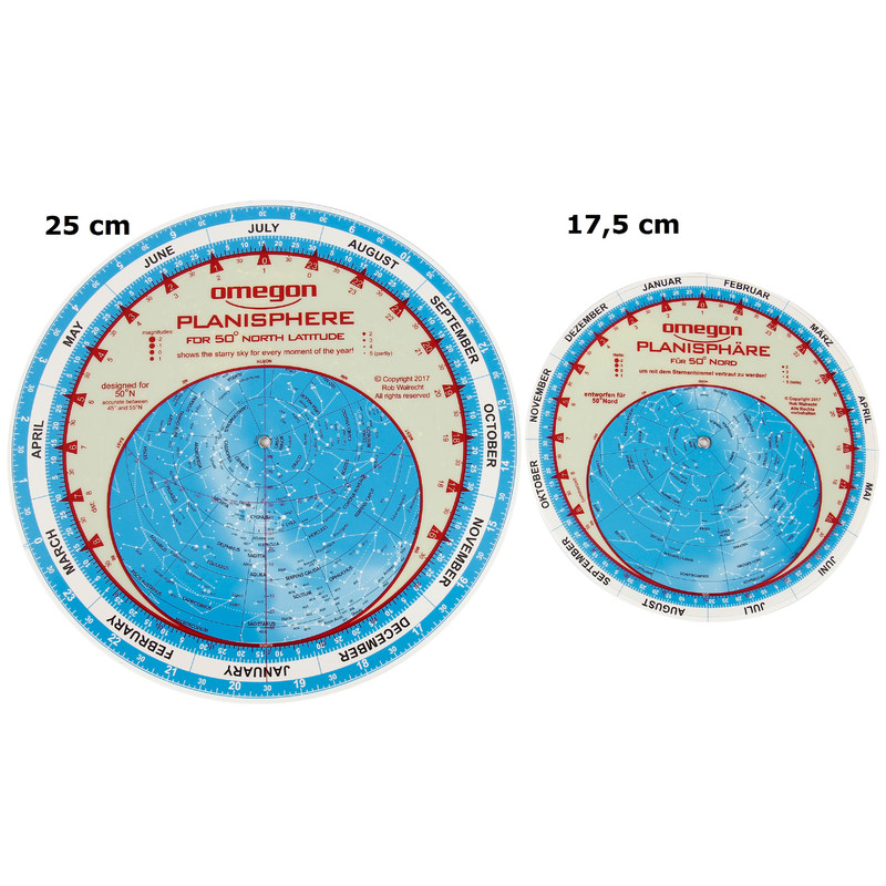 Omegon Sternkarte Planisphere 25cm / 50°